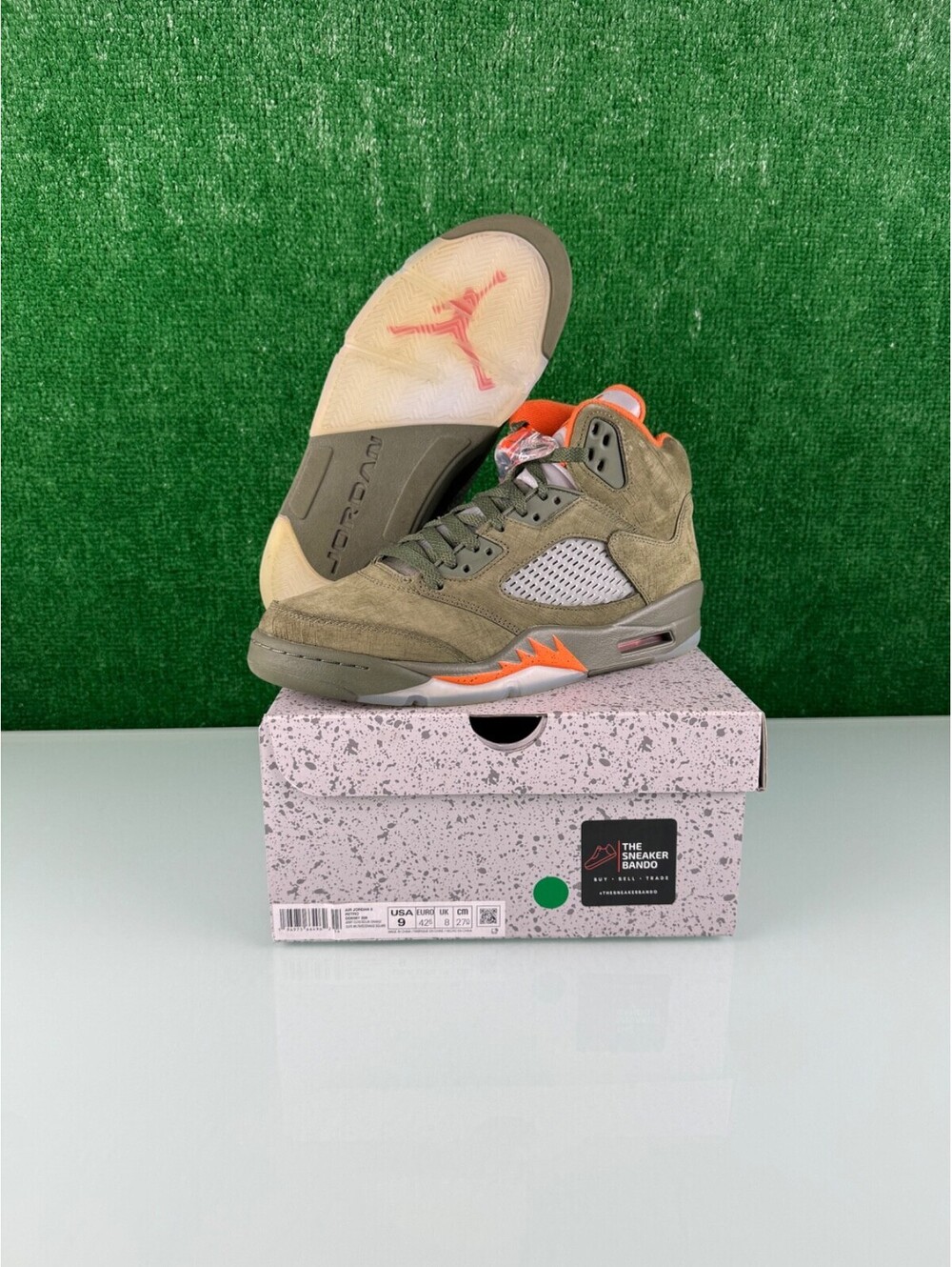 Size 9 - Air Jordan 5 Retro 2024 Olive CLEAN!